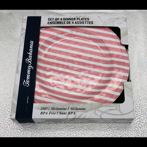 COPY - Tommy Bahama 100% Melamine 4-Dinner Plates 11" - Picture 3 of 3